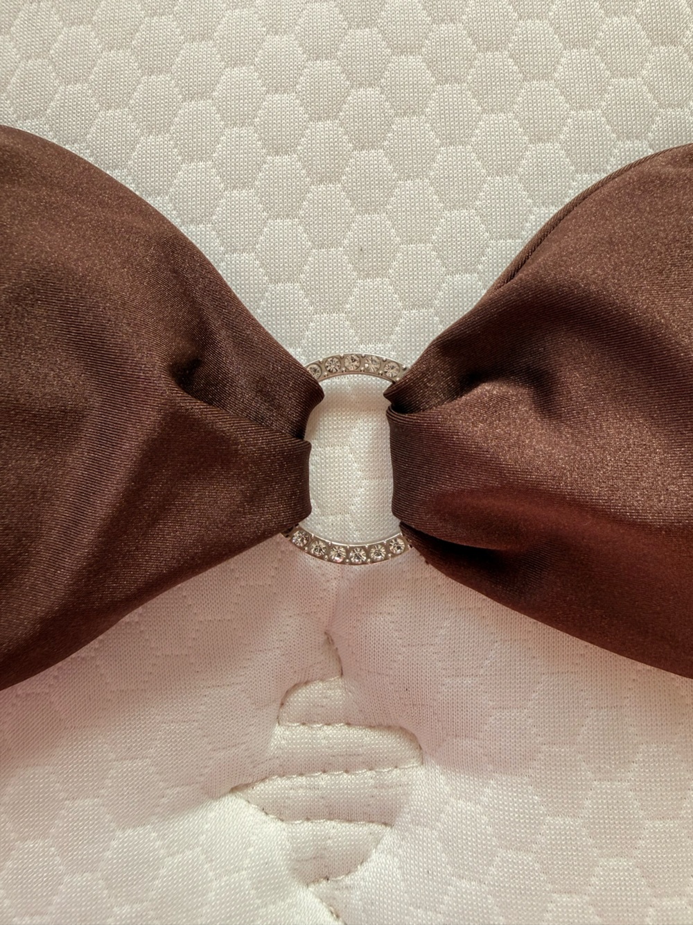 Brown Bikini Top with Decorative Ring - Picture 2 of 3